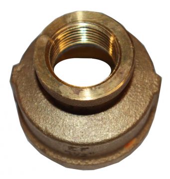 1-1/2 x 3/4 inch Brass Reducing Coupling Lead Free