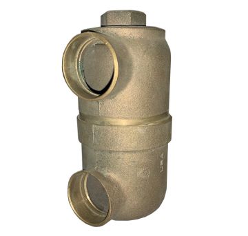 3 x 6 x 1-1/2 inch DWV Swivel Drum Trap with Top Clean-out