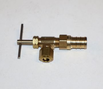1/2 x 1/4 inch OD PEX Rough Brass Ice Maker Angle Valve BC40PX