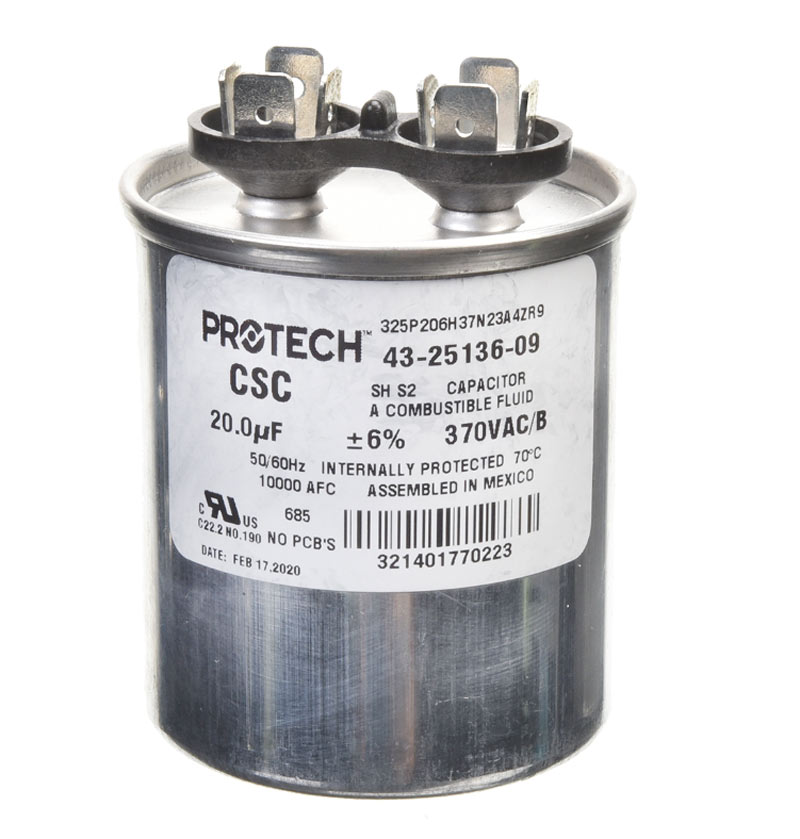 43-25134-02 Run Capac 5 Mfd 370v Oval Replacement 43-25134-02