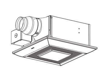 Panasonic FV-08-11VFL5 Whisper Fit EZ Dual Speed Vent Fan with Light