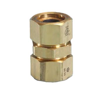 TracPipe FGP-CPLG-500 1/2 inch AutoFlare Brass Coupling