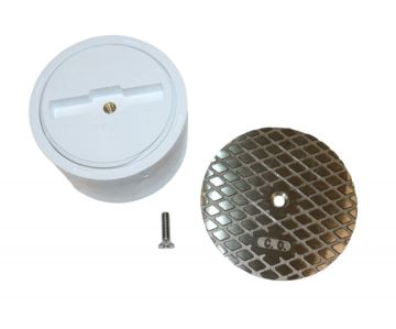 Braxton Harris IPC4-412NB 4 inch PVC Inside Pipe Cleanout with 4-1/2 inch Nickel Bronze Cover