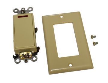 Broan 69VL Single Function Lighted Rocker Switch Ivory