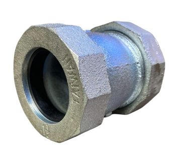 Wal-Rich 2560010 1-1/2 inch Short Galvanized Steel Dresser Coupling