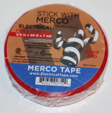 3/4 x 66 Foot Red Electrical Tape