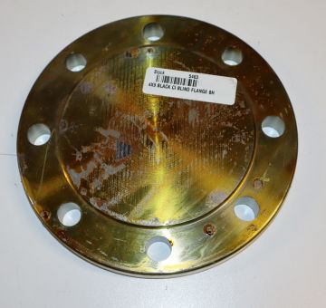 4 x 9 Black Cast Iron Blind Flange 8 Hole