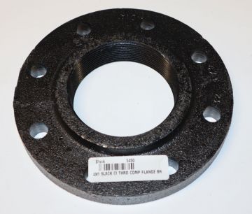 4 x 9 inch Black Cast Iron Companion Flange 8-Hole Threaded
