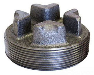 4 inch Black Cast Iron Solid Bar Plug