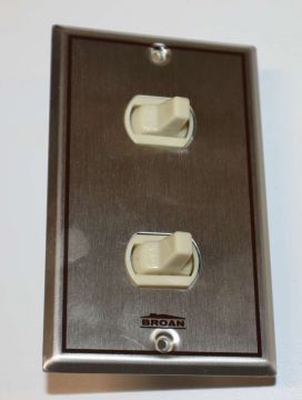 Broan 68V 2-Function Rocker Switch Ivory