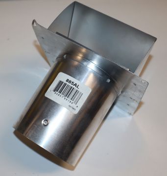 Broan 885AL 3 inch or 4 inch Aluminum Wall Cap with Damper