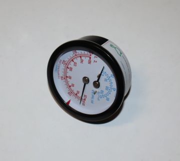 Burnham 100282-03 Water Temperature and Pressure Gauge 2-1/2 inch with 0.8 inch Short Shank