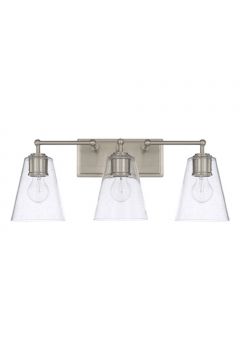 Capital 121731BN-463 Elijah 3-Light Vanity Fixture Brushed Nickel