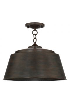 Capital 229111NG Tybee Single Light Semi-Flush Fixture Nordic Grey