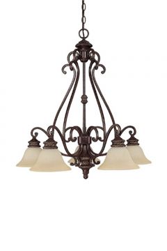 Capital 3015WB-267 Chatham 5-Light Chandelier Weather Brown