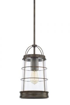 Capital 327411NG Beaufort Single Light Pendant Nordic Grey