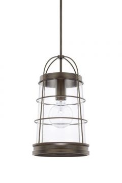 Capital 327412NG Beaufort Single Light Pendant Nordic Grey