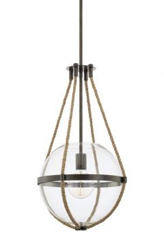 Capital 327413NG Beaufort Single Light Pendant Nordic Grey