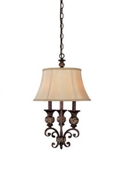 Capital 3521CB-441 Manchester 3-Light Petite Chandelier Chesterfield Brown