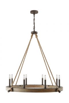 Capital 429681NG Tybee 8-Light Chandelier Nordic Grey