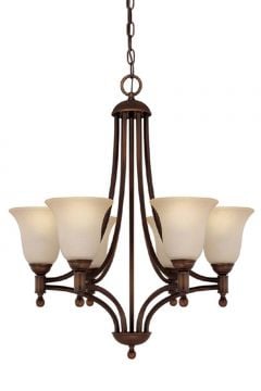 Capital 4356BB-252 Metropolitan 5-Light Chandelier Burnished Bronze