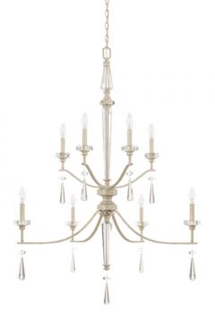 Capital 527881WW Serena 8-Light 2-Tier Foyer Fixture Winter White