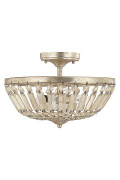 Capital 9173WG Fifth Avenue 3-Light Semi-Flush Fixture Winter Gold