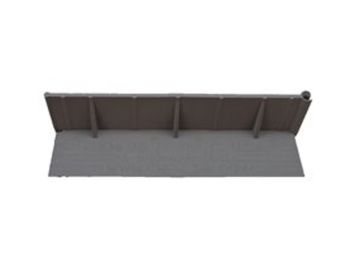 Chem Link F1356GR Gray 8 inch Straight Curb Extension