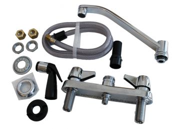 Central Brass 0128-A 6 inch Kitchen Faucet with Sprayer