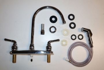 Central Brass K-5342 2-Handle Kitchen Faucet with Spray Handle