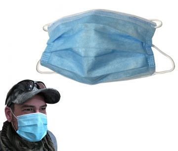 10 Pack 3-Ply Disposable Blue Face Mask