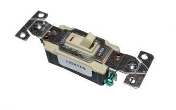 Cooper-Eagle 1301-7LTV-BOX Single Pole 15A Switch Ivory