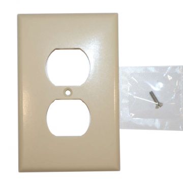 Cooper-Eagle 2032V-BOX Single Gang MIDI Duplex Plate Ivory