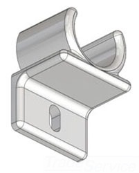 Holdrite 211 1/2 inch Half Moon, Fire Retardant PVC Clamp