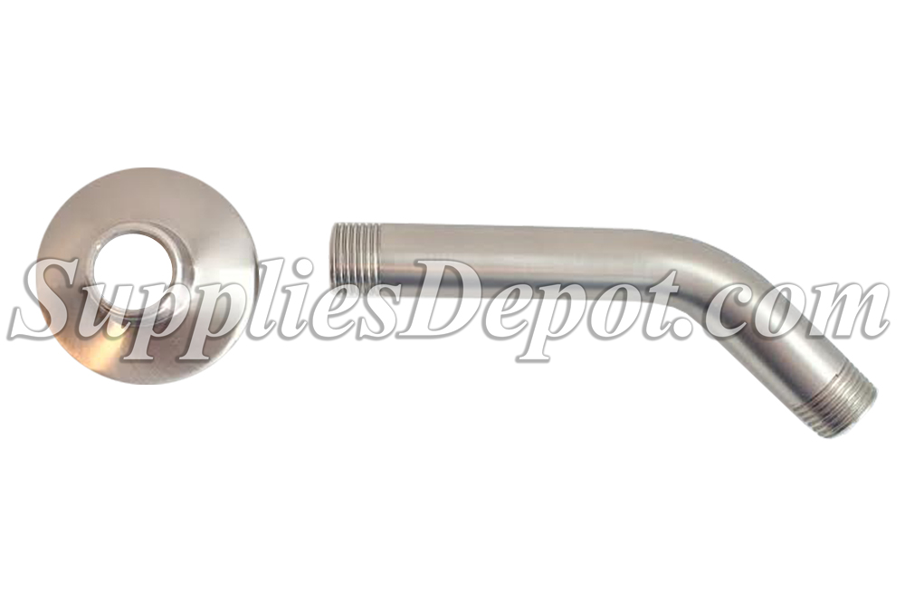 Supplies Depot Jaclo 8031E4SN 6 inch Shower Arm with Escutcheon Satin Nickel