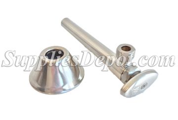 Trim to The Trade 4T2923831 1/2 x 3/8 inch Angle Stop Valve and Extension Satin Nickel