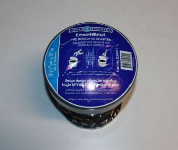 Jones Stephens D50460 3 x 4 inch PVC Levelbest Pipe Fit Drain Base 5 inch Strainer Nickel Bronze