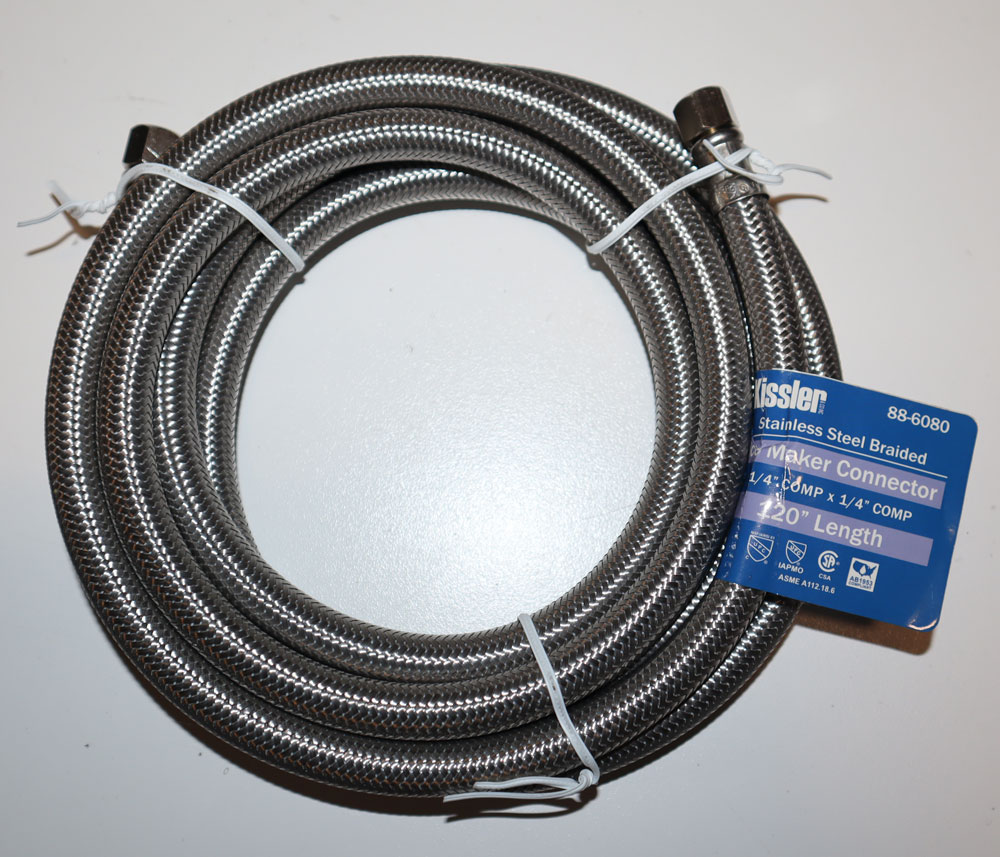 KISSLER 20-Inch Kant Burst Toilet Connector - Stainless Steel Braided With Brass Nut | 3/8" Compression X 7/8" Ballcock