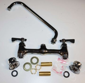 Krowne 15-812L Royal Series 8 inch Center Raised Deck Mount Faucet with 12 inch Spout