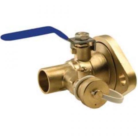 Legend 101-196 1-1/4 inch Rotating Flange Ball Valve with Drain