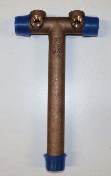 Legend 312-185NL 1 x 11 inch Bronze 2 Hole Tank Tee 2-1/2 x 2- 1/4 inch