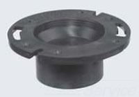 4 x 3 inch ABS Closet Flange with Knockout