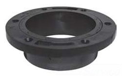 4 x 3 inch ABS Hub Closet Flange with Plastic Ring
