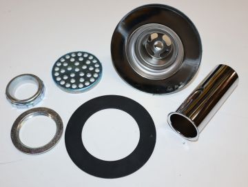 McGuire 152 4-1/2 inch Wide Top Sink Strainer with 1-1/2 x 4 inch Tailpiece