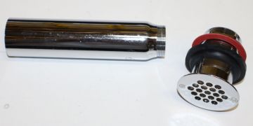 McGuire 155A2 1-1/2 inch Open Grid Pop Up Plug with 6 inch 17 Gauge Tailpiece