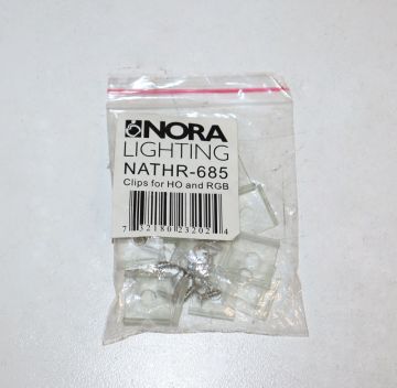 Nora NATHR-685 Clear Acrylic Mounting Clip 10 Pack