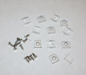 Nora NATL-401 Clear Acrylic Mounting Clips 15 Pack