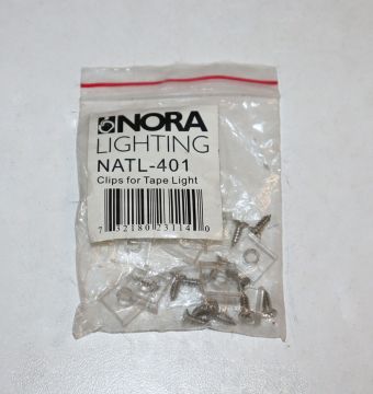 Nora NATL-401 Clear Acrylic Mounting Clips 15 Pack