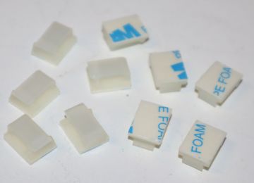 Nora NATL-406W Wire Clip with Adhesive 10 Pack