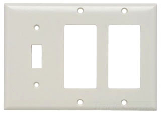 Pass & Seymour SP1262W 3 Gang 1 Switch and 2 Decorator